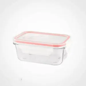 خرید ظرف شیشه ای مستطیل 400 میلی لیتر لیمون 1804