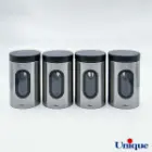 ظرف حبوبات  1.8 پنجره دار استیل یونیک UN-5980