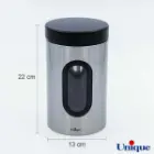 ظرف حبوبات  1.8 پنجره دار استیل یونیک UN-5980 ابعاد