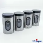 ظرف حبوبات  1.8 پنجره دار استیل یونیک UN-5980