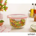 ظرف شیشه ای گرد دربدار ۲ لیتری