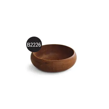پیاله چوبی گرد تیریتی کوچک 13 سانتی ضخیم B 2226