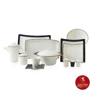 سرویس چینی زرین وینچی طرح اونیکس 12 نفره