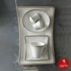 جلوه ظاهری سرویس چینی زرین وینچی طرح ریوا طلایی