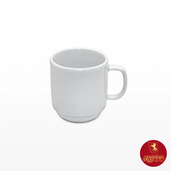 چینی زرین فنجان لاته 250 سی سی هتلی سفید