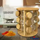ادویه 12 تایی گردان ایستاده چوبی یونیک UN-6107