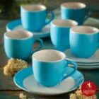 سرویس 12 پارچه قهوه خوری چینی زرین ایتالیا اف طرح آسمان