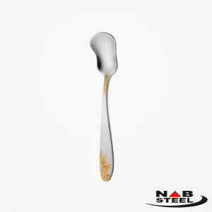 قاشق بستنی خوری ناب استیل مدل امپریال دورطلایی