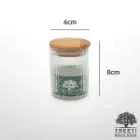 بانکه ادویه تیریتی G5106 شیشه ای با درب چوبی قطر 6 ارتفاع 8 تارا