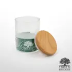 بانکه ادویه تیریتی G5108 شیشه ای با درب چوبی قطر 8 ارتفاع 10 تارا