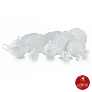 خرید قسطی سرویس هیلدا 12 نفره چینی زرین نئوکلاسیک