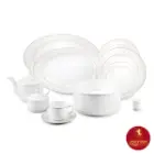 چینی زرین سرویس 12 نفره کامل رادیانس طرح میلانو سفید