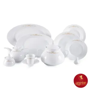 چینی زرین سرویس 12 نفره شهرزاد طرح پرنسس