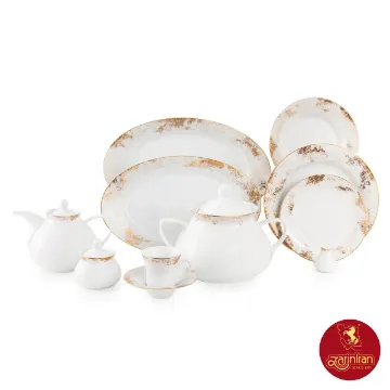 چینی زرین سرویس 12 نفره شهرزاد طرح کلودیا