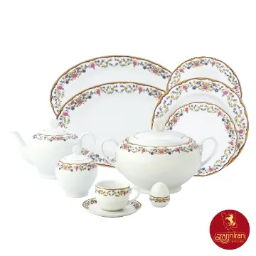 چینی زرین سرویس 12 نفره ایتالیا اف طرح گلستان