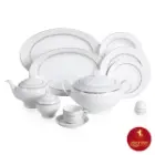 چینی زرین سرویس 12 نفره ایتالیا اف طرح هدیه طلایی
