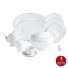 چینی زرین سرویس 12 نفره ایتالیا اف طرح سپیدصدف با بهترین کیفیت