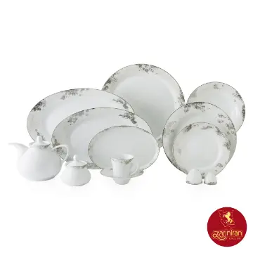 سرویس چینی زرین شهرزاد طرح کلودیا پلاتینی مرغوب