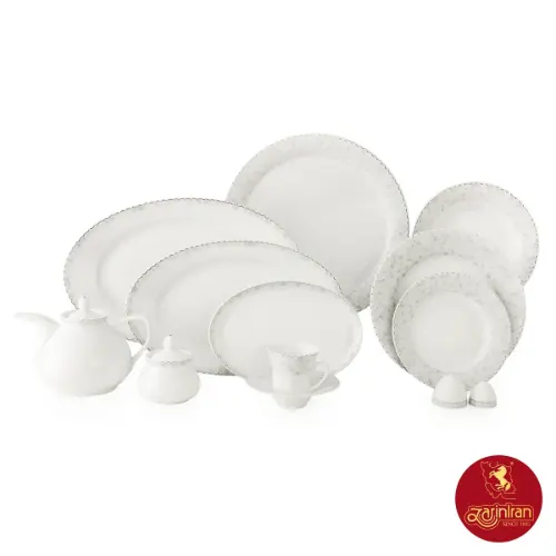 سرویس چینی زرین شهرزاد طرح هانیکام 12 نفره