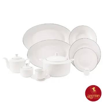 خرید چینی زرین سرویس 12 نفره کامل رادیانس طرح سمن