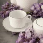 طرح فنجان و نعلبکی چینی زرین سرویس 12 نفره کامل رادیانس طرح سمن