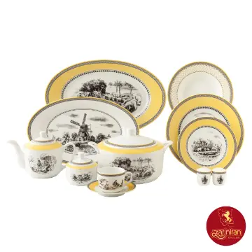 سرویس 12 نفره کامل رادیانس طرح ویلیج چینی زرین