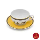 فنجان و نعلبکی کاپوچینو، لاته چینی زرین طرح ویلیج