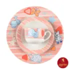 چینی زرین سرویس 5 پارچه کودک طرح بیبی پَپ