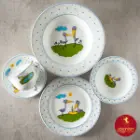 چینی زرین سرویس کودک 5 پارچه طرح پلیکان