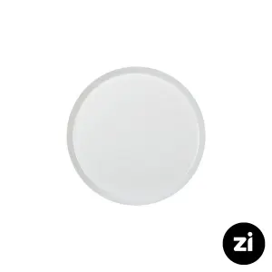 بشقاب تخت چینی زرین فرم اس سفید سایز 21