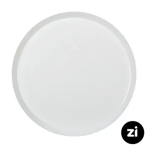 بشقاب تخت چینی زرین فرم اس سفید سایز 33