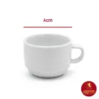 چینی زرین فنجان 8 (چای خوری) سفید هتلی