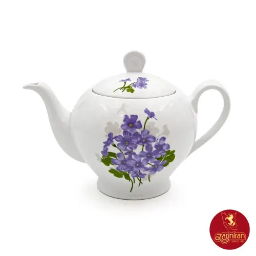 چینی زرین قوری ایتالیا 8 طرح یاس بنفش