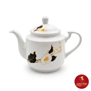 چینی زرین قوری استوانه طرح نیلوفر اکو