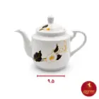 چینی زرین قوری استوانه طرح نیلوفر اکو