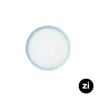 بشقاب تخت چینی زرین فرم اس پاستل آبی سایز 18