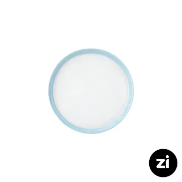 بشقاب تخت چینی زرین فرم اس پاستل آبی سایز 18