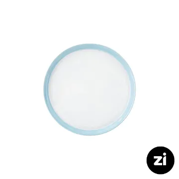 بشقاب تخت چینی زرین فرم اس پاستل آبی سایز 21