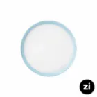 بشقاب تخت چینی زرین فرم اس پاستل آبی سایز 24