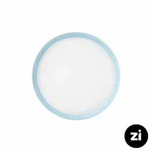 بشقاب تخت چینی زرین فرم اس پاستل آبی سایز 24