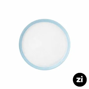 بشقاب تخت چینی زرین فرم اس پاستل آبی سایز 24