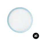 بشقاب تخت چینی زرین فرم اس پاستل آبی سایز 27