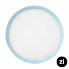 بشقاب تخت چینی زرین فرم اس پاستل آبی سایز 33