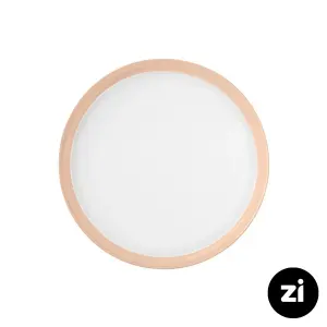 بشقاب تخت چینی زرین فرم اس پاستل گلبهی سایز 27 