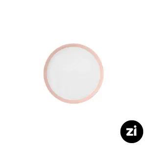 بشقاب تخت چینی زرین (Zi) فرم اس پاستل صورتی سایز 15