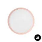بشقاب تخت چینی زرین (Zi) فرم اس پاستل صورتی سایز 27