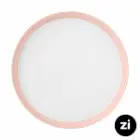 بشقاب تخت چینی زرین (Zi) فرم اس پاستل صورتی سایز 33