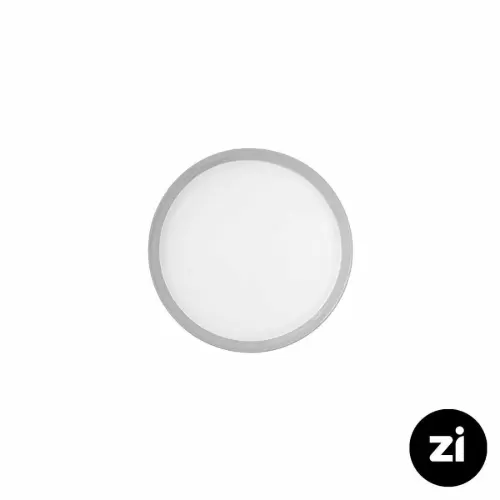 بشقاب تخت چینی زرین فرم اس پاستل طوسی سایز 15