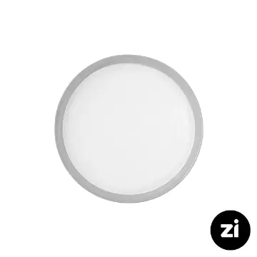 بشقاب تخت چینی زرین فرم اس پاستل طوسی سایز 24