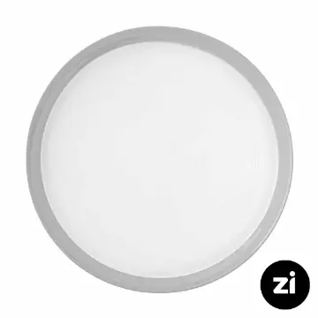 بشقاب تخت چینی زرین فرم اس پاستل طوسی سایز 33